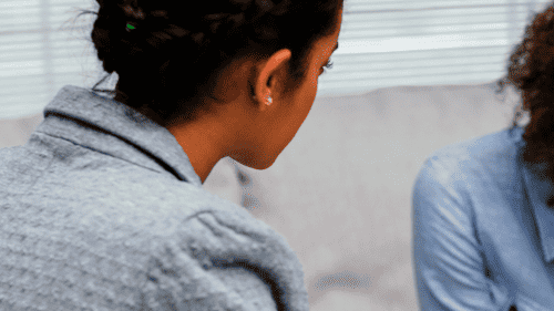 Woman with her therapist