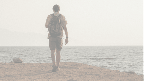 Man traveling solo