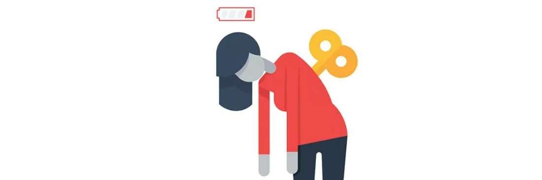Person slumped over from emotional labor