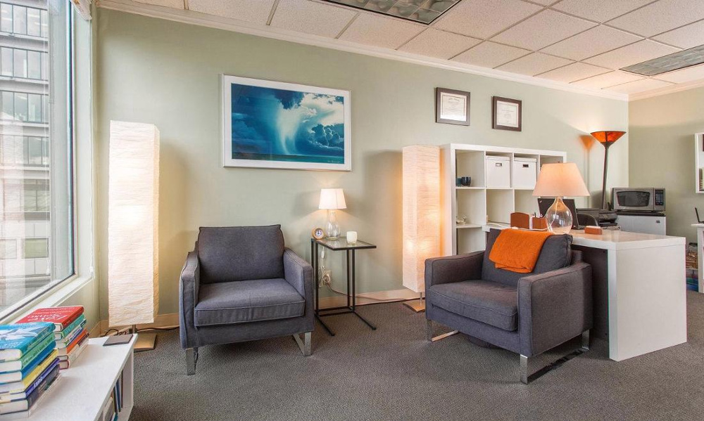 Comfortable therapy office at Clarity Counseling Seattle
